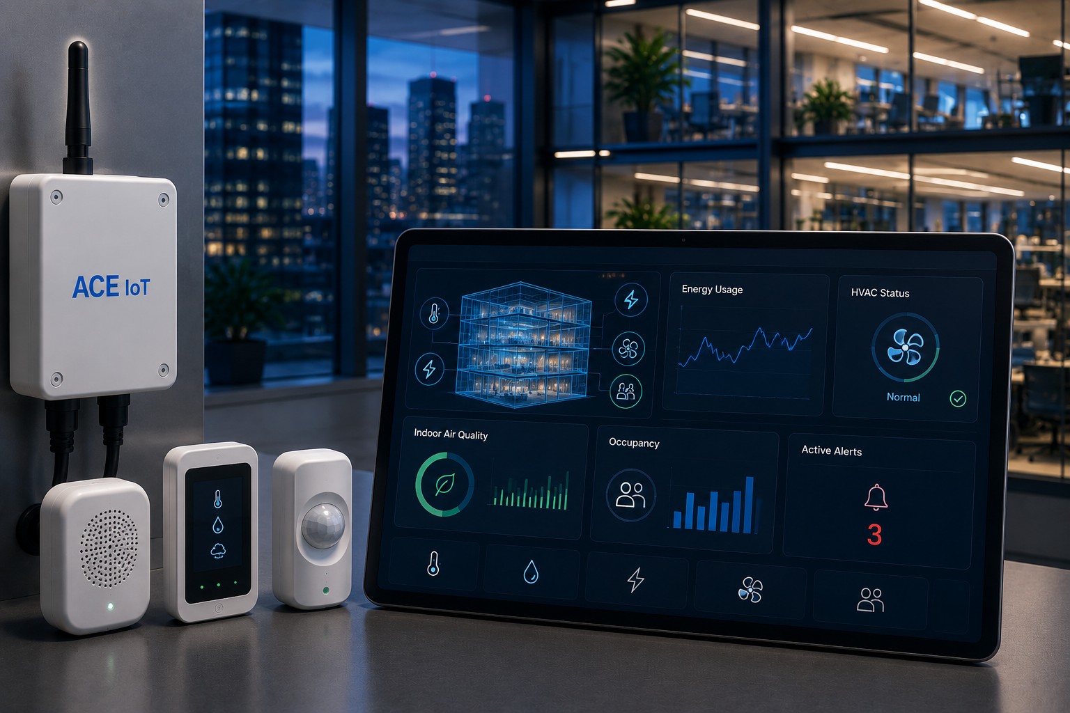 AI building monitoring smart buildings UAE